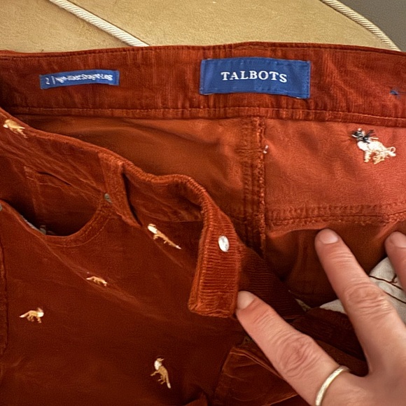 Talbots Rust Pants with Embroidered fox 🦊 - Picture 1 of 2